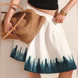 J Crew  White and Blue Women's Skirt